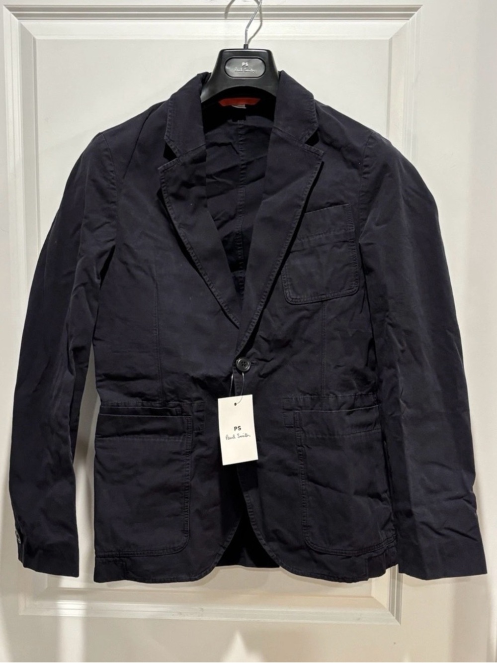 NWT Paul Smith Jacket XS Navy Blue Men's Casual 2-Button Cotton Summer Blazer